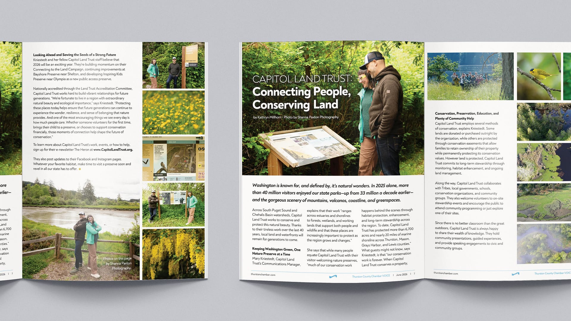 June 2026 Capitol Land Trust article in The Voice magazine.