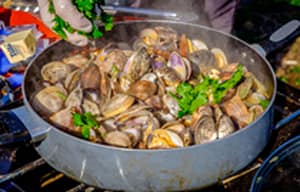 Yummy shellfish provided by Taylor Shellfish at a restoration event.